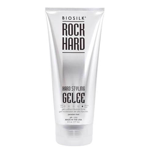 BioSilk Hair Gel - Firm Hold & Flexibility for All Hair Types - 6oz, 3.1"L x 2"W x 2"H
