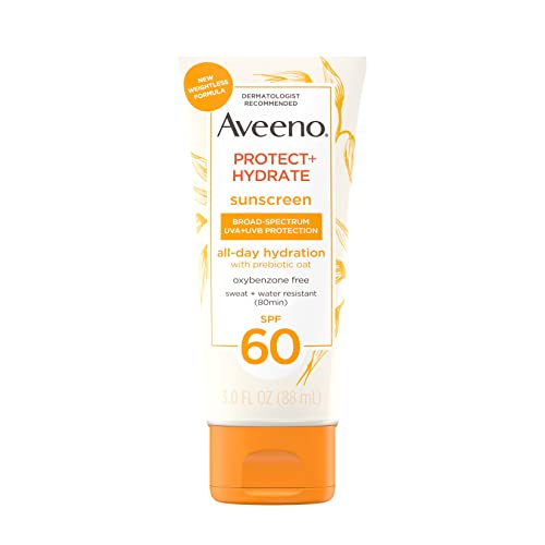 Aveeno Protect + Hydrate Sunscreen Lotion - Broad Spectrum SPF 60, Paraben-Free - 3 fl oz