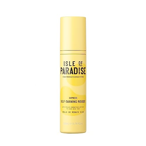 Isle of Paradise Self Tanner - Fast 30 Min Color Correcting, Hydrating Foam - 6.76 fl oz