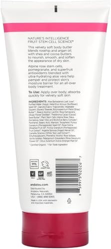 Andalou Naturals Body Lotion - Velvet Soft Hydration, Advanced Rose Stem Cells - 8 Fl Oz