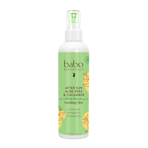 Babo Botanicals After Sun Soothing Mist - Hydrates & Cools Sensitive Skin, EWG Verified - 8oz