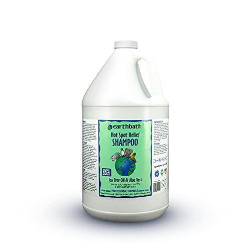 earthbath Pet Shampoo - Soothes Hot Spots & Skin Conditions with Tea Tree Oil & Aloe Vera - 128oz