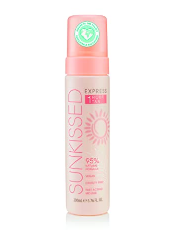 Sunkissed Express Self Tanner - 1 Hour Natural Tan, Vegan & Cruelty-Free - 95% Natural