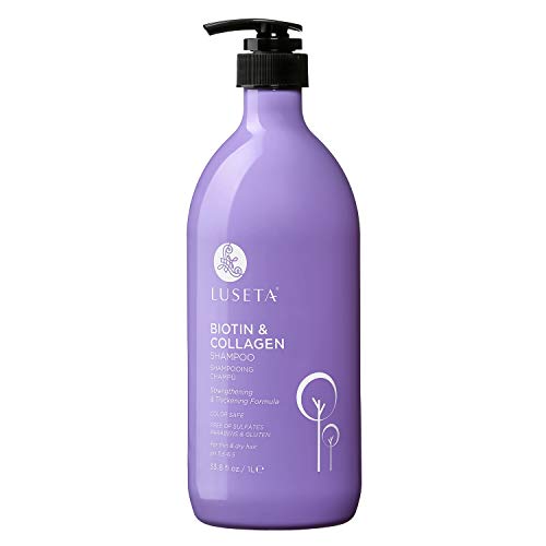Luseta Biotin & Collagen Shampoo - Promotes Hair Growth, Strengthens & Repairs - 33.8oz
