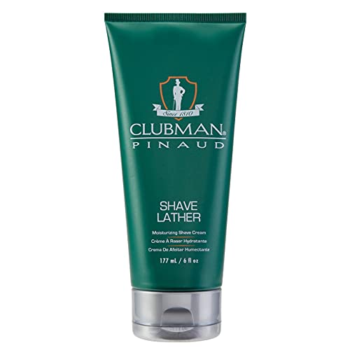 Clubman Shave Lather - Smooth, Moisturizing Formula with Soothing Extracts - 6 fl oz