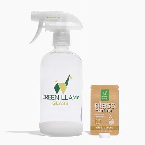 Green Llama All Purpose Cleaner - Non-Toxic, Biodegradable, Refillable Glass Bottle - 16oz