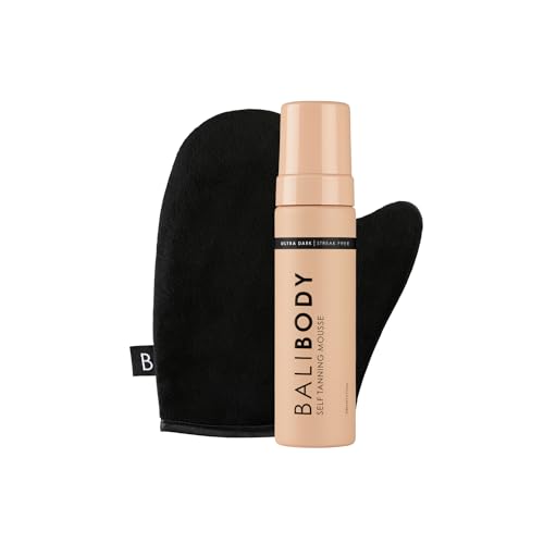 Bali Body Ultra Dark Self-Tanning Mousse & Mitt - Deep Bronzed Shade, Natural Ingredients - 200ml