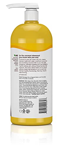 Alba Botanica Body Wash - Moisturizing Coconut Oil & Milk, Vegetarian, 32oz