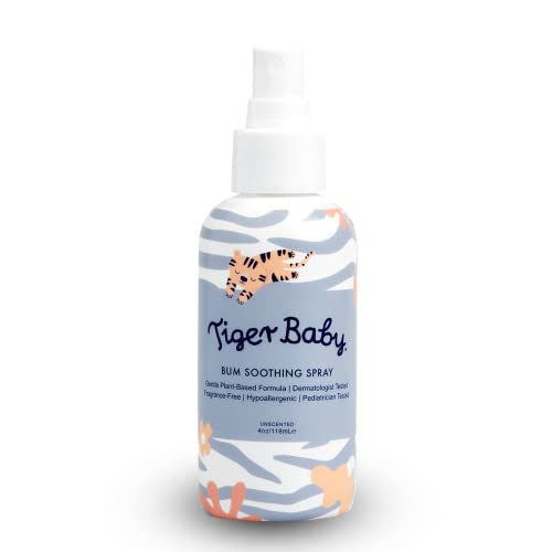 Tiger Baby Diaper Balm - Soothing Spray with Calendula & Poppy Seed, Fragrance-Free - 4oz