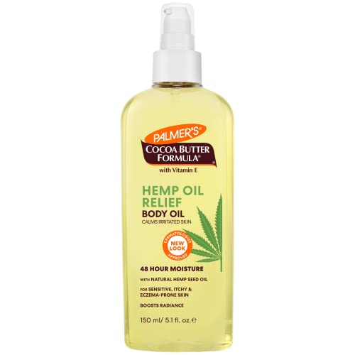 Palmer's Body Oil - 48-Hour Hydration, Natural Hemp & Cocoa Butter, 5.1oz