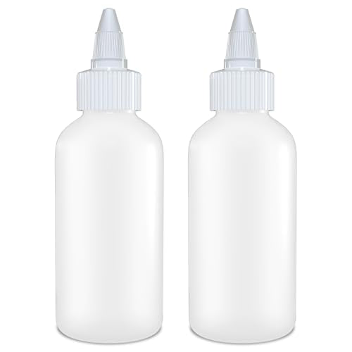 BRIGHTFROM Squeeze Bottles - Leak-Proof, BPA-Free, Versatile for Kitchen & Crafts - 4oz, Pack of 2