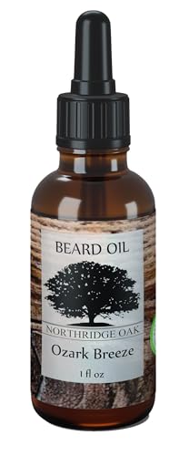 Northridge Oak Beard Oil - Nourishes & Softens, Natural Ingredients - 1 fl oz Ozark Breeze