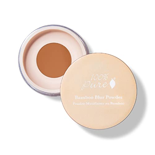 100% PURE Bamboo Blur Powder - Tinted Matte Finish, Oil Absorbing, Vegan - Tan Shade, 0.2 Oz