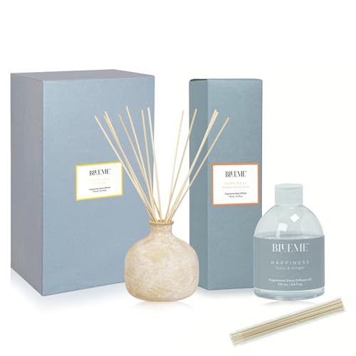 BLUEME Aromatherapy Diffuser Bundle - Yuzu & Ginger, Natural Ingredients, Refillable - 5.92 Fl Oz