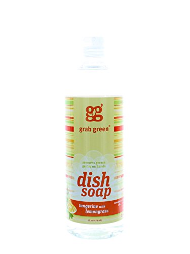 Grab Green Dish Soap - Powerful Grease Cutter, Essential Oil Scent, Biodegradable - 16oz, 2 Pack