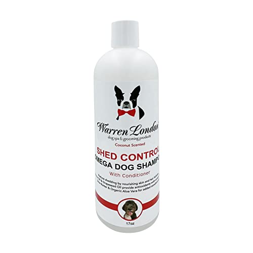Warren London Dog Shampoo - Reduces Shedding, Nourishes with Grapeseed & Coconut Oil - 17oz