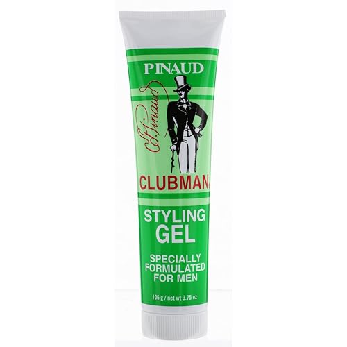 Pinaud Clubman Hair Gel - Firm Hold, Moisturizing, Alcohol-Free, Travel Size - 3.75 oz (Pack of 4)