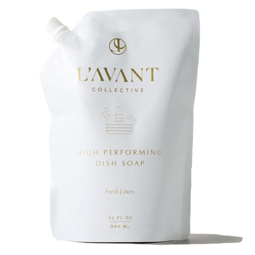 L'AVANT Collective Dish Soap Refill - Plant-Based, Cruelty-Free, Fresh Linen Scent - 32 FL oz