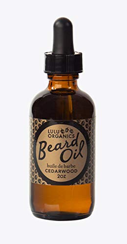 Lulu Organics Beard Oil - Nourishing Argan Formula for Growth & Hydration, Cedarwood Scent - 2oz