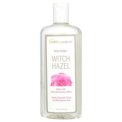 Mild By Nature Toner - Gently Cleans & Moisturizes with Rose Petals, Aloe Vera - 12 fl oz