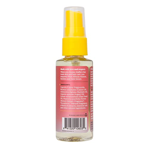Alaffia Hair Oil Spray - Moisturizes & Strengthens Curly Hair with Argan & Baobab - 2 Fl Oz