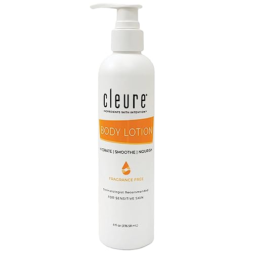 Cleure Body Lotion - Hydrate & Calm Sensitive Skin, Shea Butter & Vitamin E - 8 oz