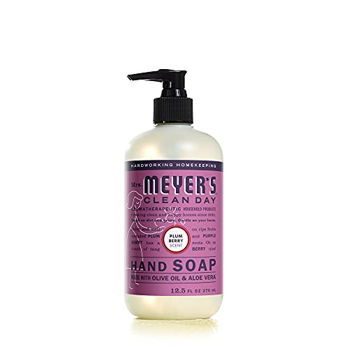 Mrs. Meyer's Clean Day Hand Soap - Plum Berry Scent, Essential Oils & Aloe Vera - 12.5oz