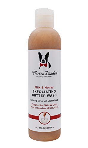 Warren London Dog Shampoo - Exfoliates & Hydrates, Relieves Itchy Skin - Milk & Honey 8oz