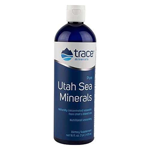 Pure Utah Sea Minerals Trace Mineral Supplement - Natural Electrolyte & Seasoning - 16 fl oz