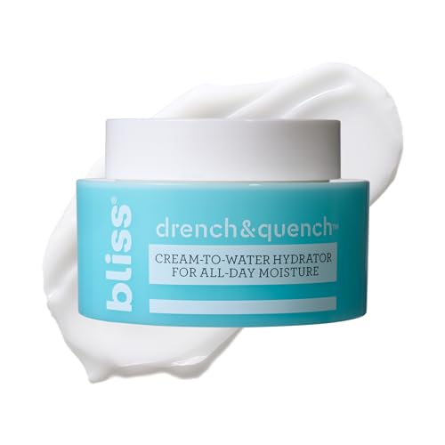 Bliss Drench & Quench Moisturizer - Deep Hydration, Lightweight Cream-to-Water - 1.7 fl oz