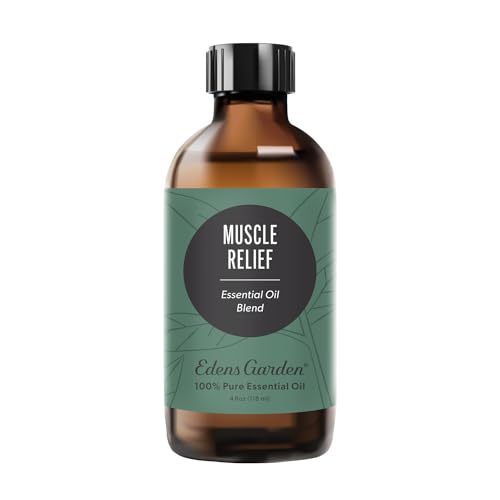 Edens Garden Muscle Relief Essential Oil Blend - Soothing Mint Aroma, 100% Pure - 4oz