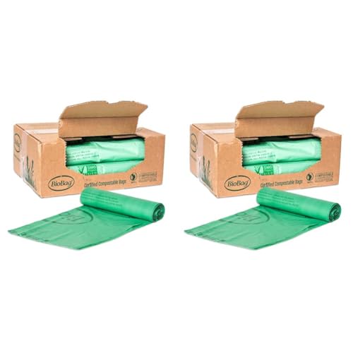 BioBag Compost Bags - Certified Compostable Liners, Strong & Durable - 48 Gallon, 80 Count