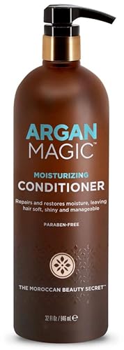 Argan Magic Moisturizing Conditioner - Hydrates, Repairs, and Detangles All Hair Types - 32 oz