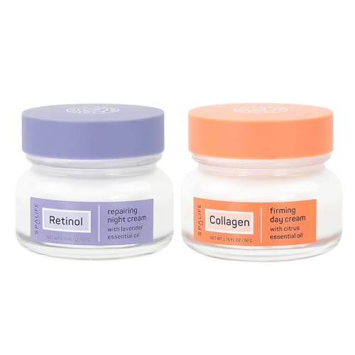 SpaLife Face Cream Duo - Anti-Aging Retinol & Collagen, Hydrating & Soothing - 2x50ml