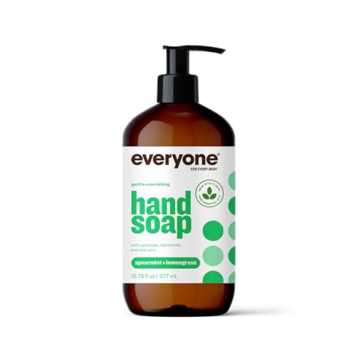 Everyone Liquid Hand Soap - Refreshing Spearmint & Lemongrass, Plant-Based Cleanser - 12.75oz