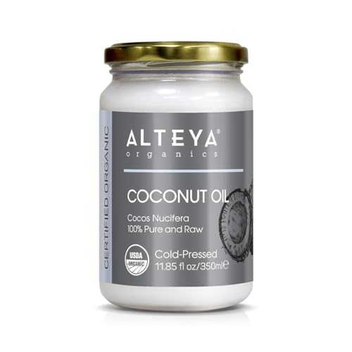 Alteya Organic Extra Virgin Coconut Oil - 100% USDA Certified Pure, Nourishing - 11.85fl oz