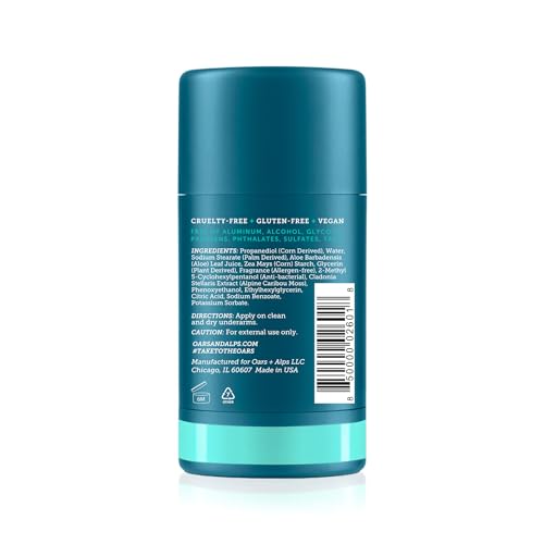 Oars + Alps Deodorant - Effective Odor Control, Dermatologist Tested for Sensitive Skin - 2.6oz