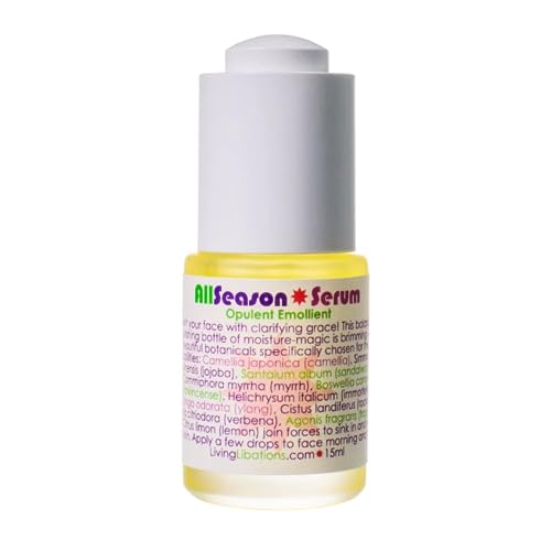 Living Libations Face Serum - Nourishing Moisture for Youthful Skin, Organic & Wildcrafted - 0.5 oz