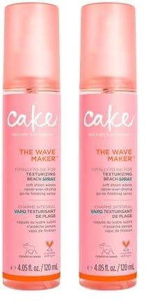 Cake Beauty The Wave Maker Texturizing Beach Spray - Soft, Touchable Waves, Vegan - 4oz (Pack of 2)