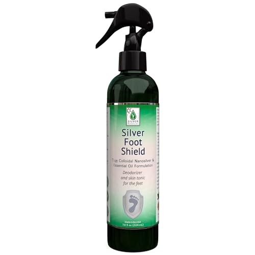 Silver Foot Shield Natural Foot Odor Remover - Long-Lasting Deodorizer, 100% Natural - 4oz