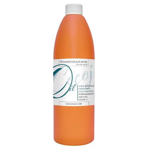 cocojojo Pomegranate Oil - Deep Moisture for Skin, Hair & Nails, Pure & Natural - 16 oz