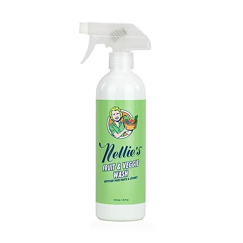 Nellie's Fruit & Veggie Wash - Removes Pesticides, Odorless & Tasteless - 16 fl oz