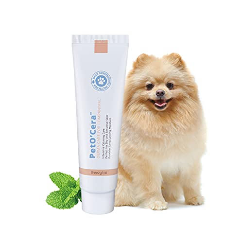 Breezytail PetO'Cera Derma Care Cream - Heals Dry Skin, Hypoallergenic, Non-Greasy - 1.70oz