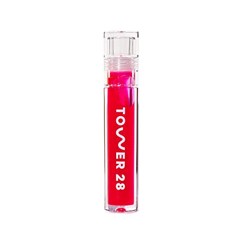 Tower 28 Lip Gloss - Non-Sticky, Moisturizing with Apricot & Raspberry Oils - Sheer Pink