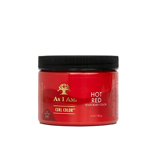 As I Am Curl Color - Hot Red, Medium Hold Curling Gel, Vegan & Cruelty Free - 6oz