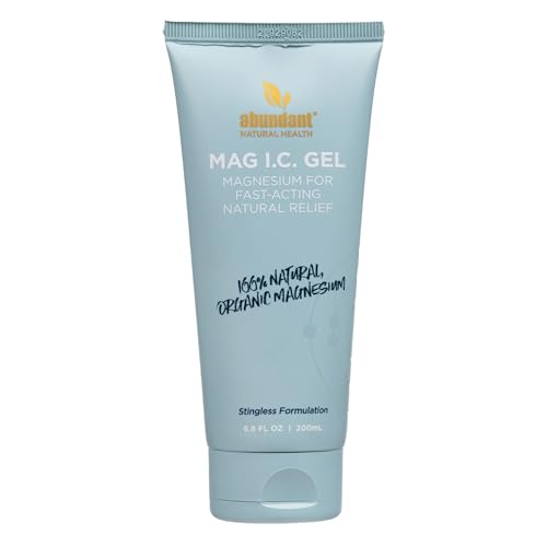 Abundant Natural Health Magnesium Gel - Fast Muscle Relief, Organic Cucumber, 200mL