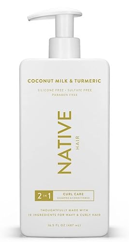 Native 2-in-1 Coconut Milk & Turmeric Shampoo & Conditioner - Moisturizes, Plant-Based - 16.5 fl oz
