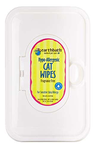 earthbath Pet Wipes - Hypo-Allergenic, Aloe Vera & Vitamin E, Gentle for Dogs & Cats - 100 Count