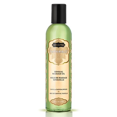KAMA SUTRA Naturals Massage Oil - Nourishing Vanilla Sandalwood Bliss, Non-Greasy - 8 fl oz