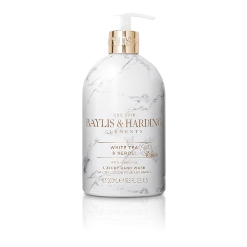 Baylis & Harding Liquid Hand Soap - Moisturizing, Vegan, Refillable, White Tea & Neroli - 16.9oz